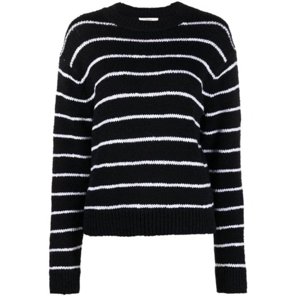 Vince Women's Textured Stripe Crew Neck Sweater NWT - Picture 4 of 8